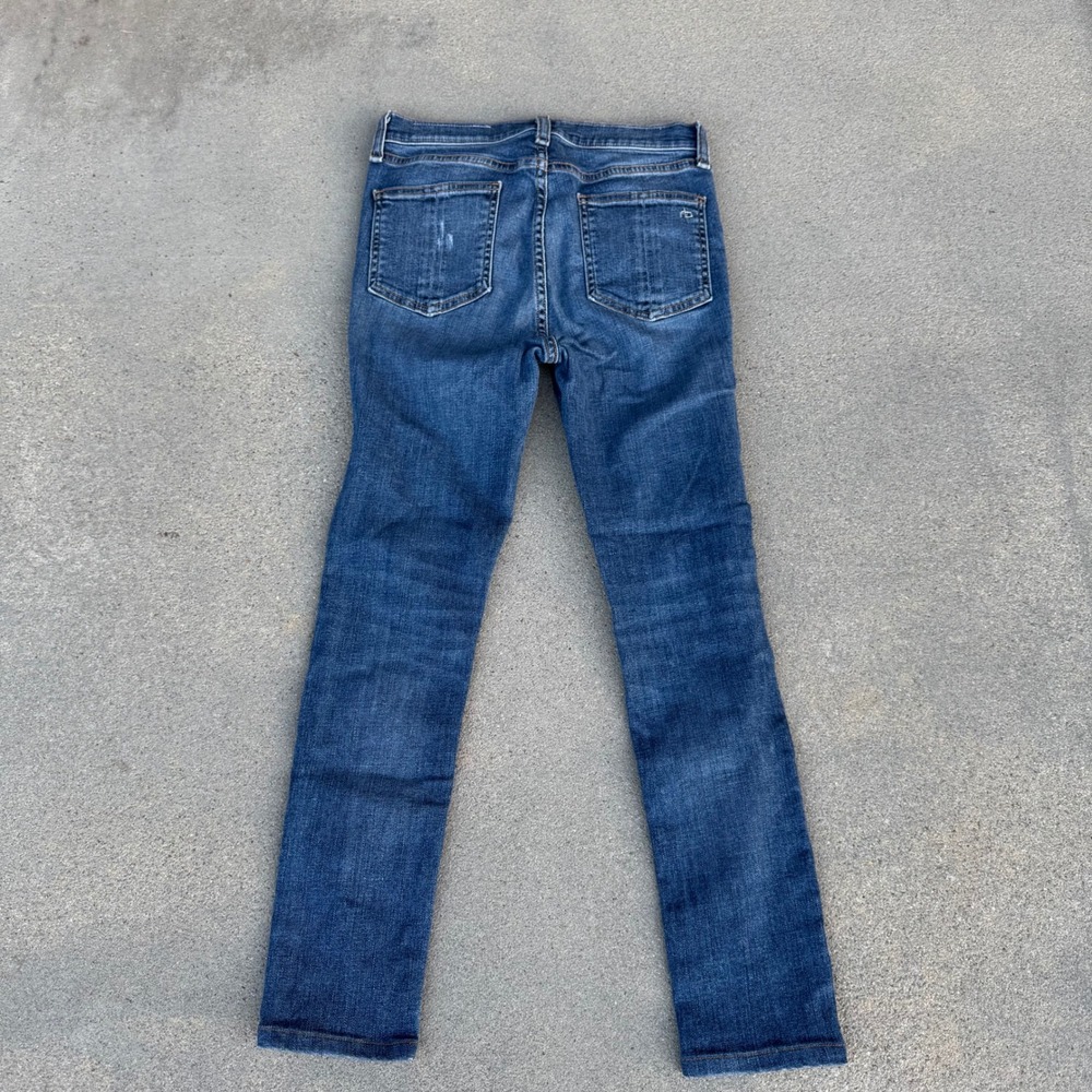 Rag & Bone High Rise Skinny Jeans Blue Denim Size 27 - Picture 10 of 12